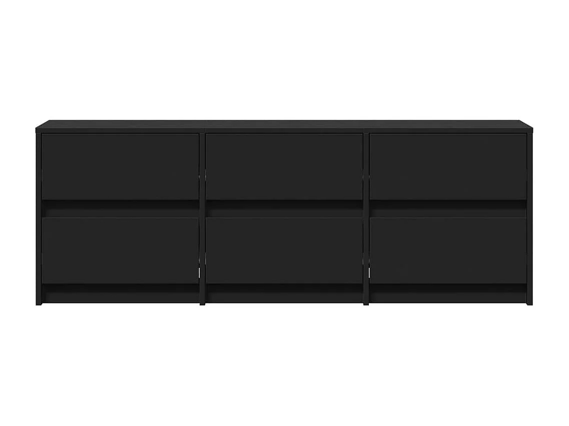 Meuble TV avec LED noir 140x34x50 cm bois d'ingénierie