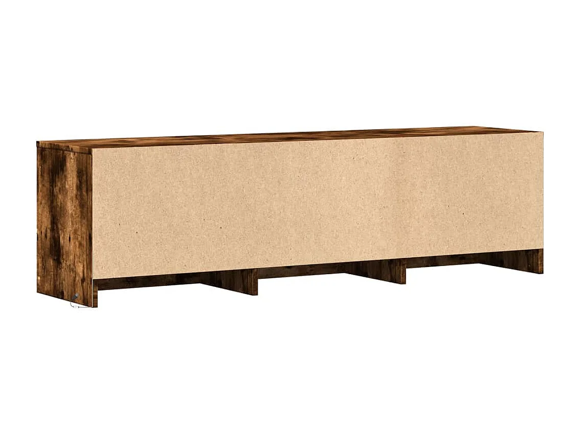 TV-Schrank LED Räuchereiche 140x34x40 cm Holzwerkstoff