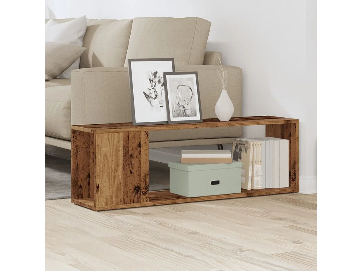 Meuble TV vieux bois 100x24x32 cm bois d'ingénierie