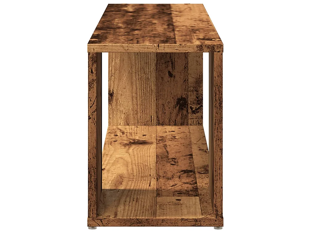 Meuble TV vieux bois 100x24x32 cm bois d'ingénierie
