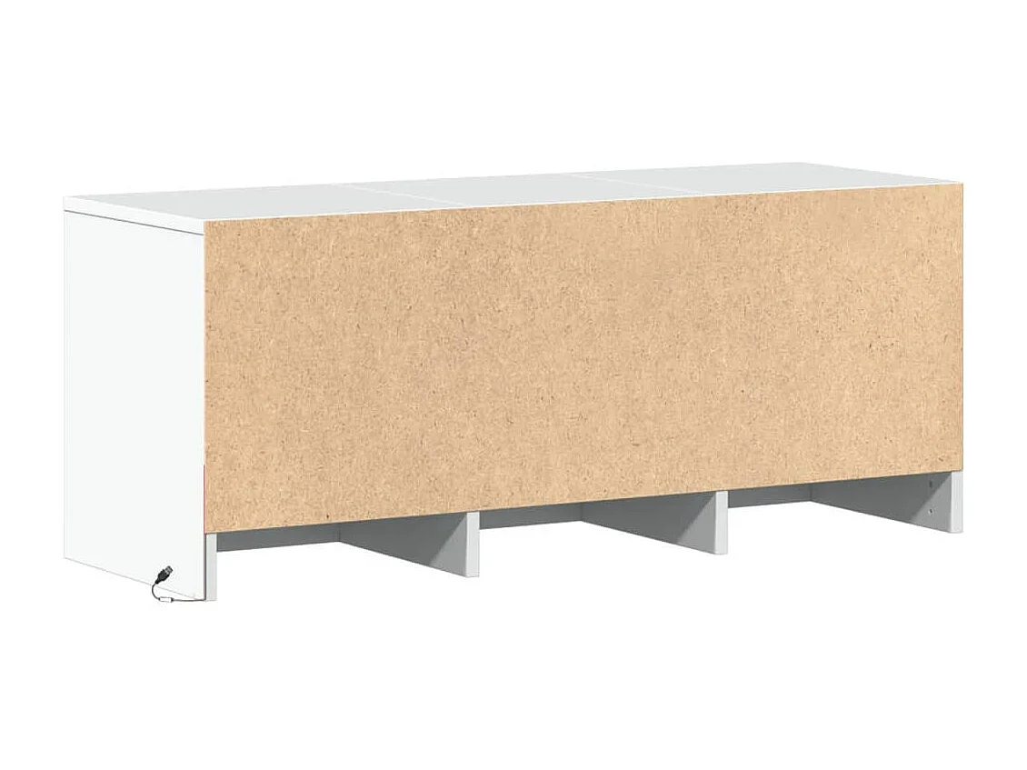 TV-Schrank mit LED-Beleuchtung Weiß 97x34x40 cm Holzwerkstoff