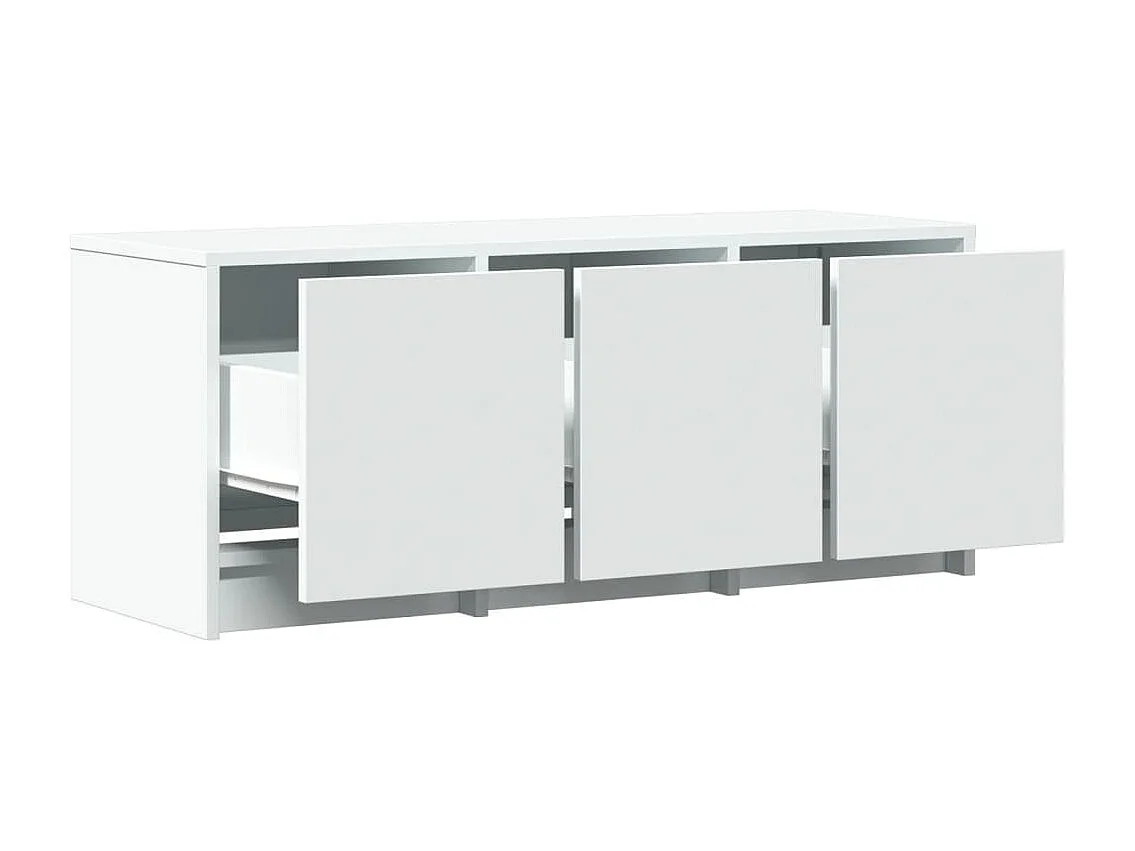 TV-Schrank mit LED-Beleuchtung Weiß 97x34x40 cm Holzwerkstoff