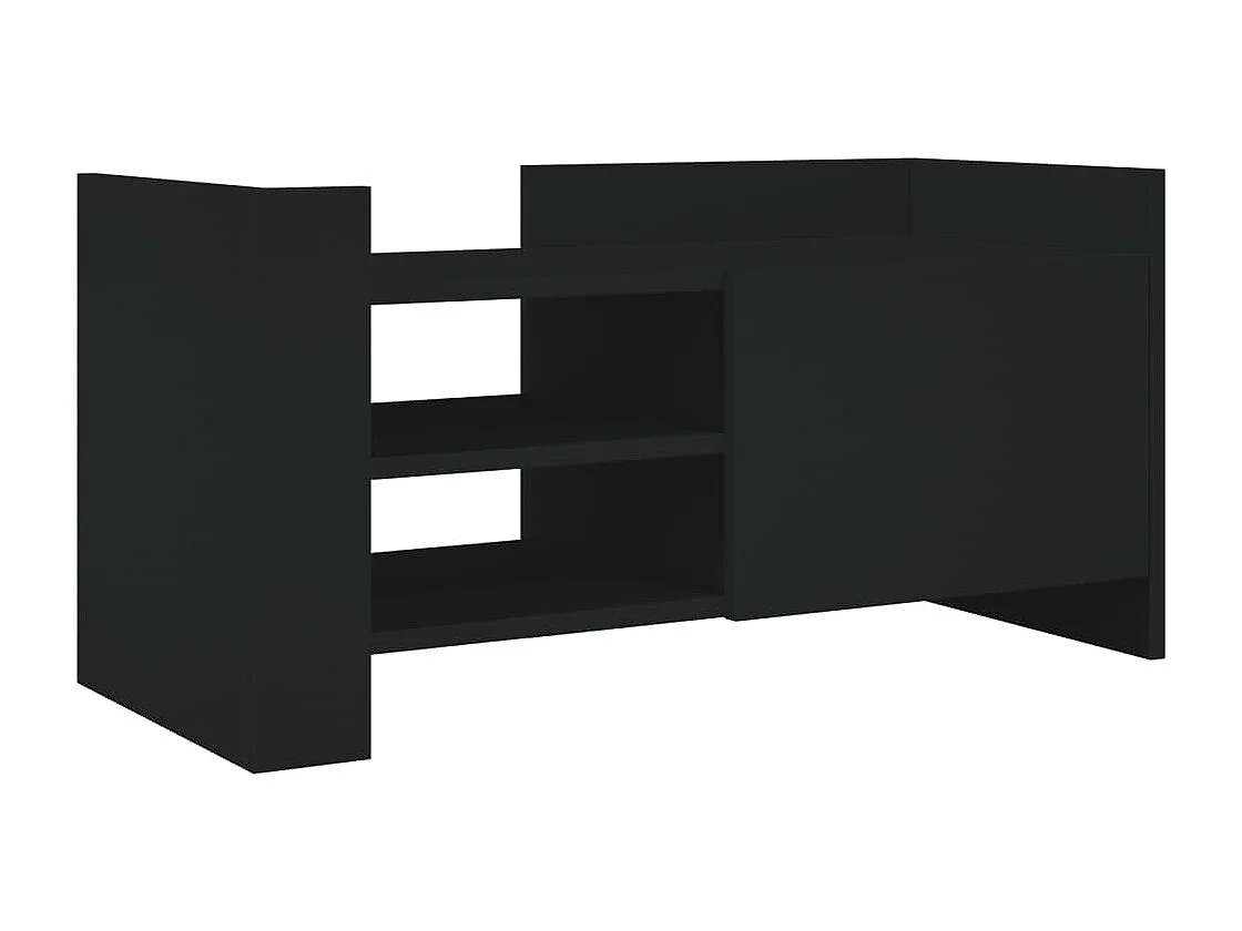 Tv-meubel 80x35x40 cm bewerkt hout zwart