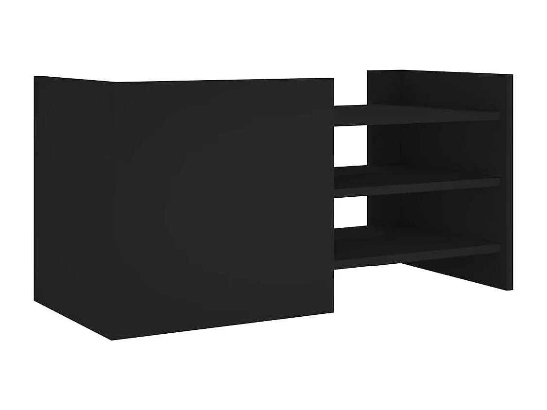 Tv-meubel 80x35x40 cm bewerkt hout zwart