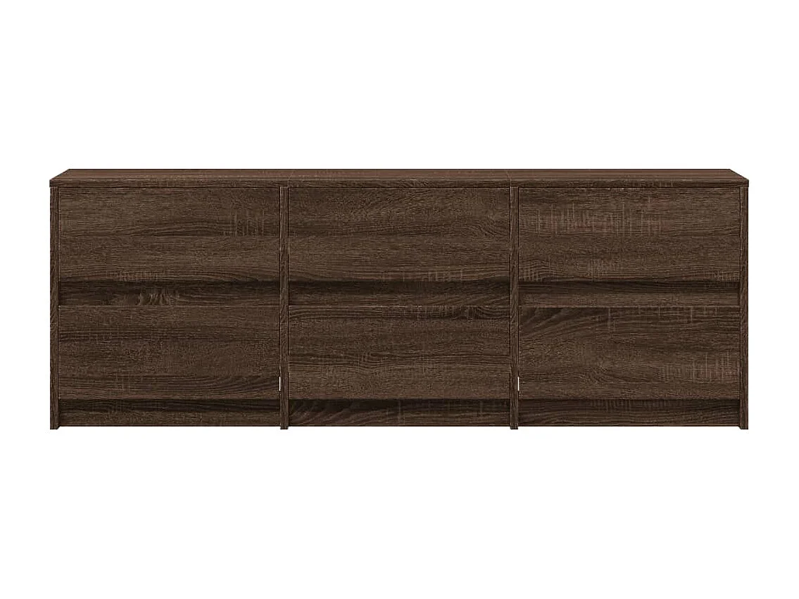 Móvel de TV com luzes LED derivados madeira carvalho castanho