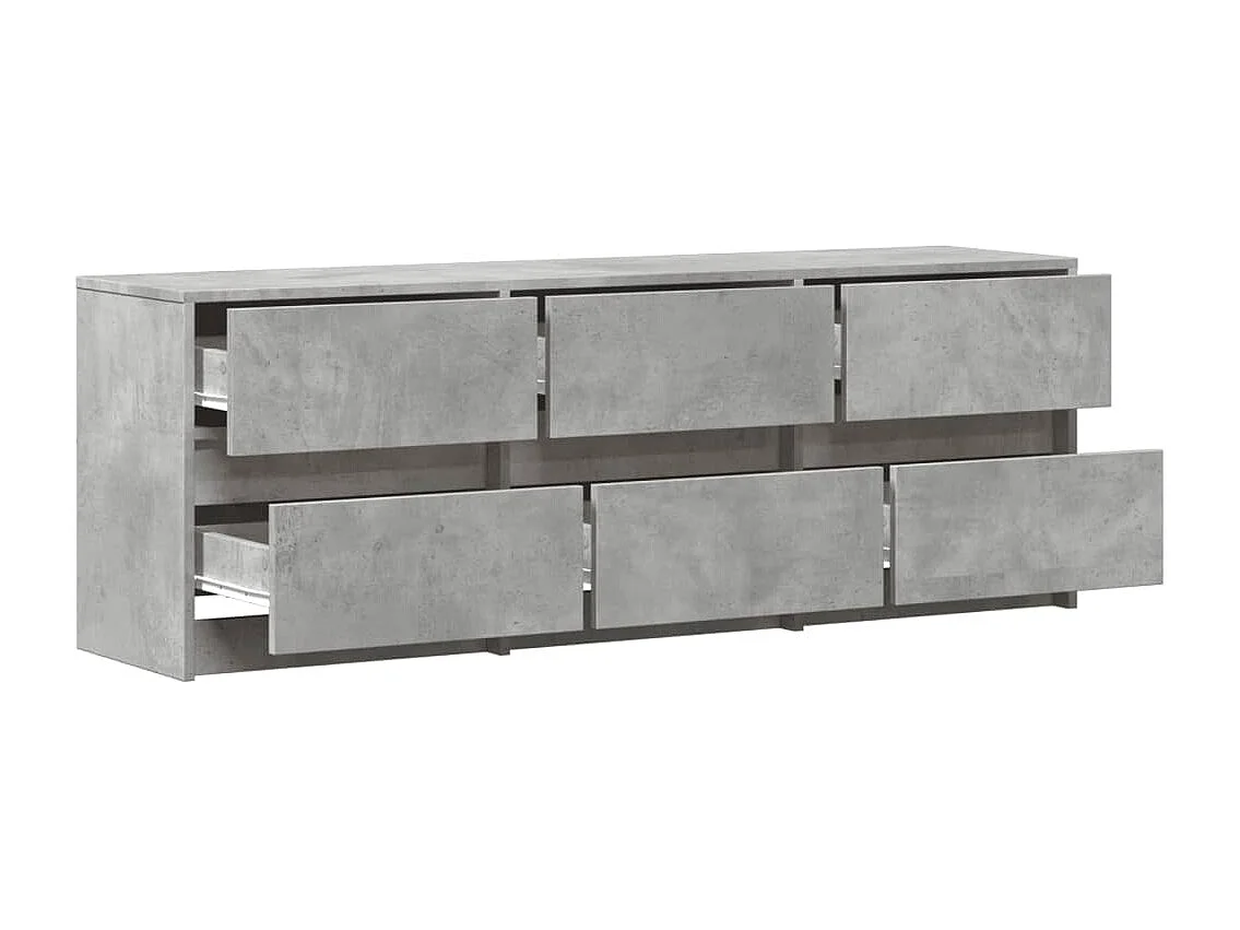 Mobile Porta TV con LED Grigio Cemento 140x34x50cm Truciolato