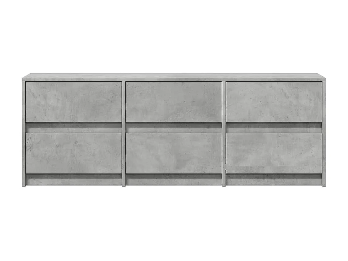 Mobile Porta TV con LED Grigio Cemento 140x34x50cm Truciolato