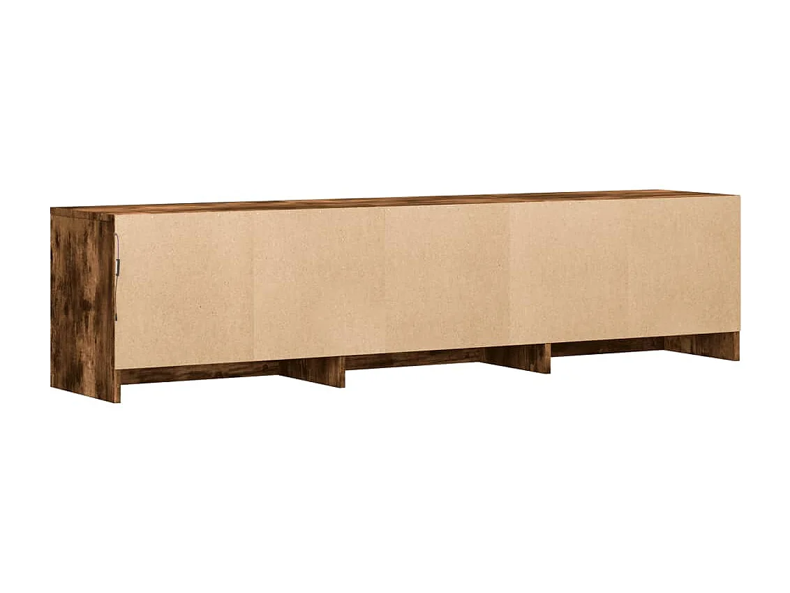 TV-Schrank mit LED-Beleuchtung Räuchereiche 165x34x40 cm