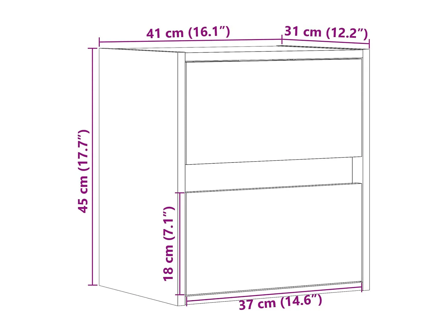 Mobili TV a Parete con Luci LED 2pz Rovere Marrone 41x31x45 cm