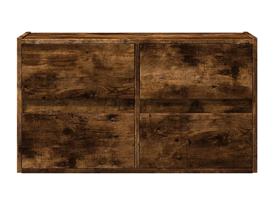 Tv-wandmeubel met LED-verlichting 80x31x45 cm gerookt eiken