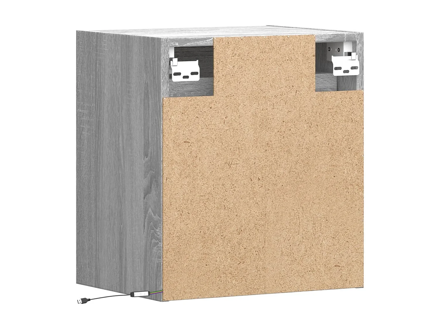 Meubles TV muraux et lumières LED 2 pcs sonoma gris 41x31x45 cm