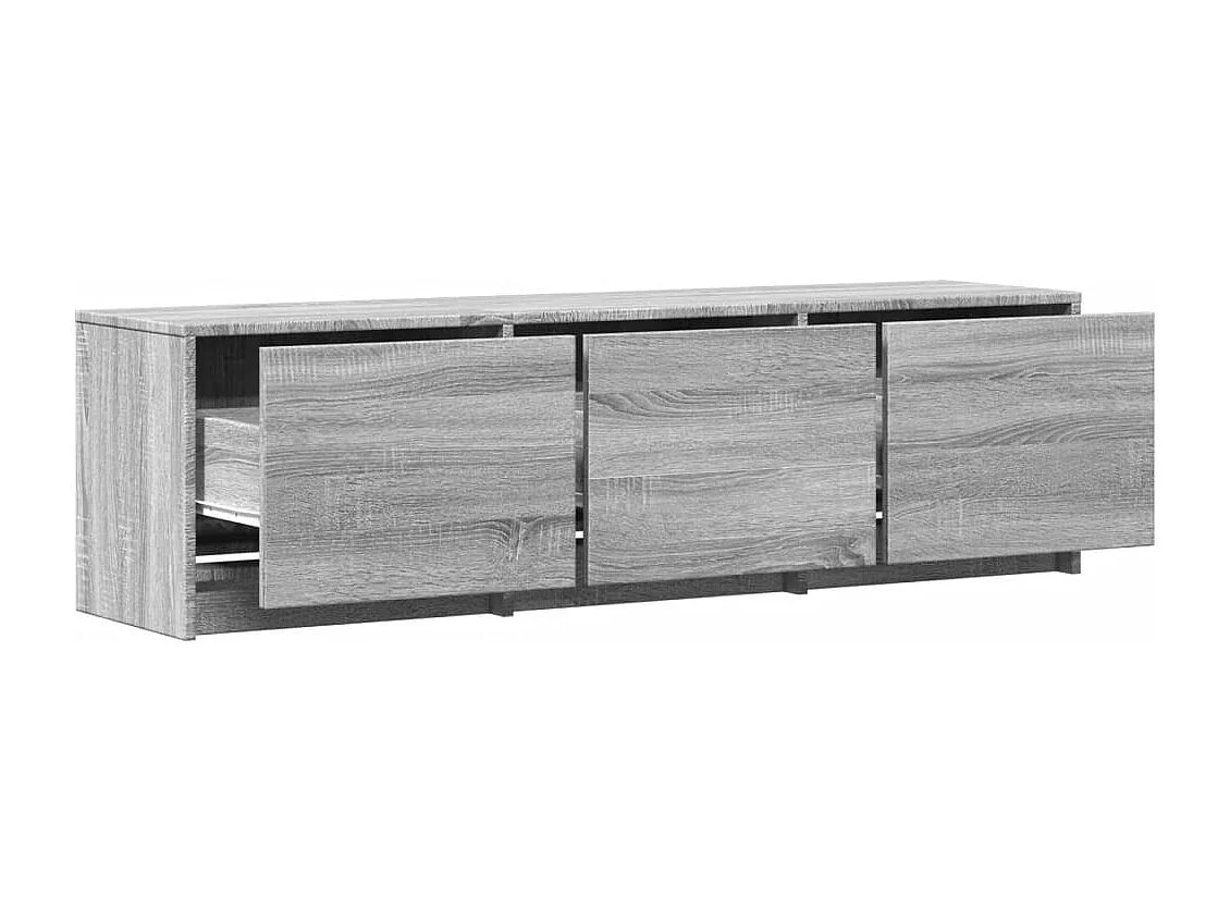Mueble de TV madera ingeniería gris Sonoma 140x34x40 cm