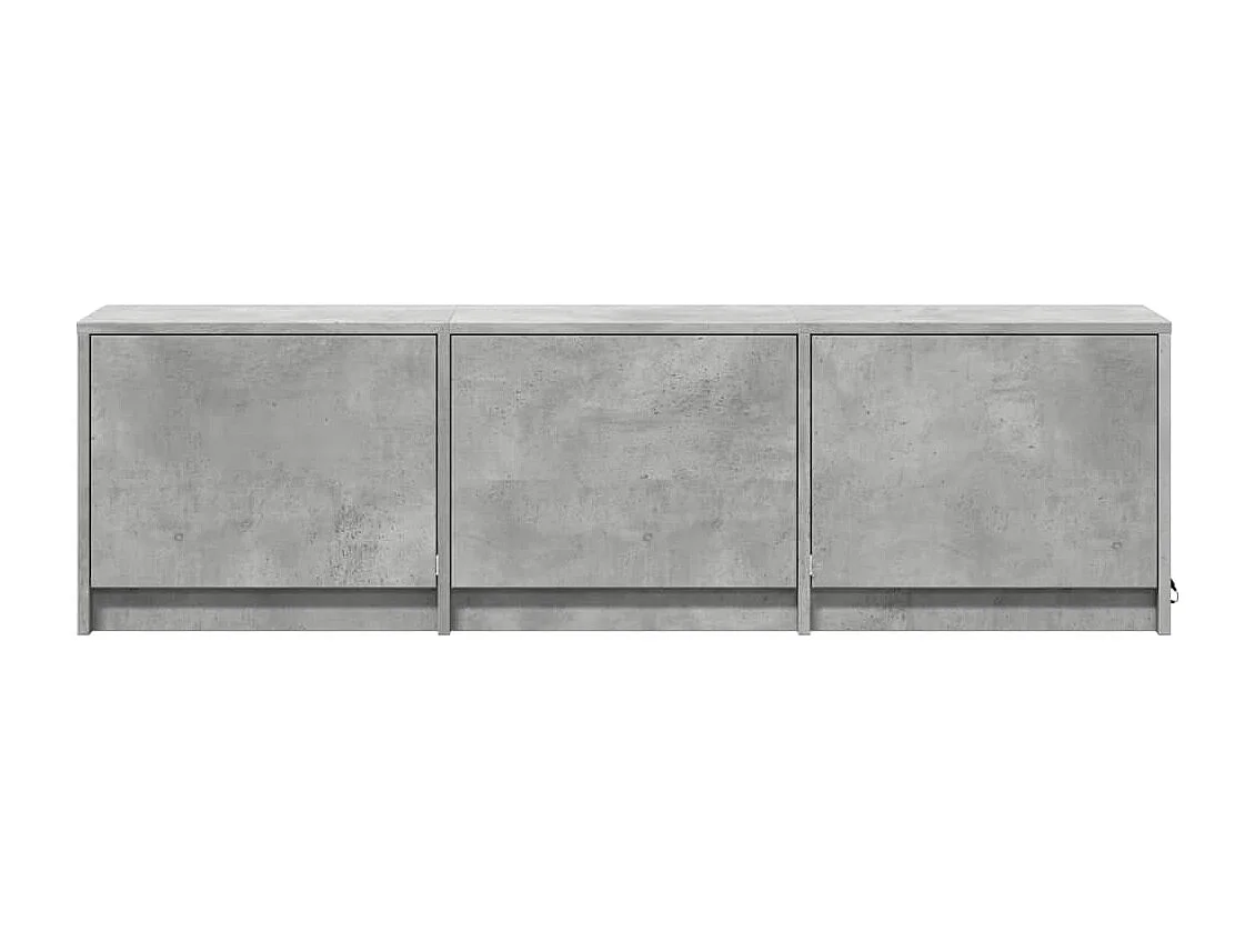 Meuble TV avec LED gris béton 140x34x40 cm bois d'ingénierie