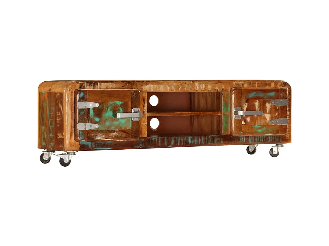 Mobile Porta TV 120x30x36 cm in Legno Massello di Recupero