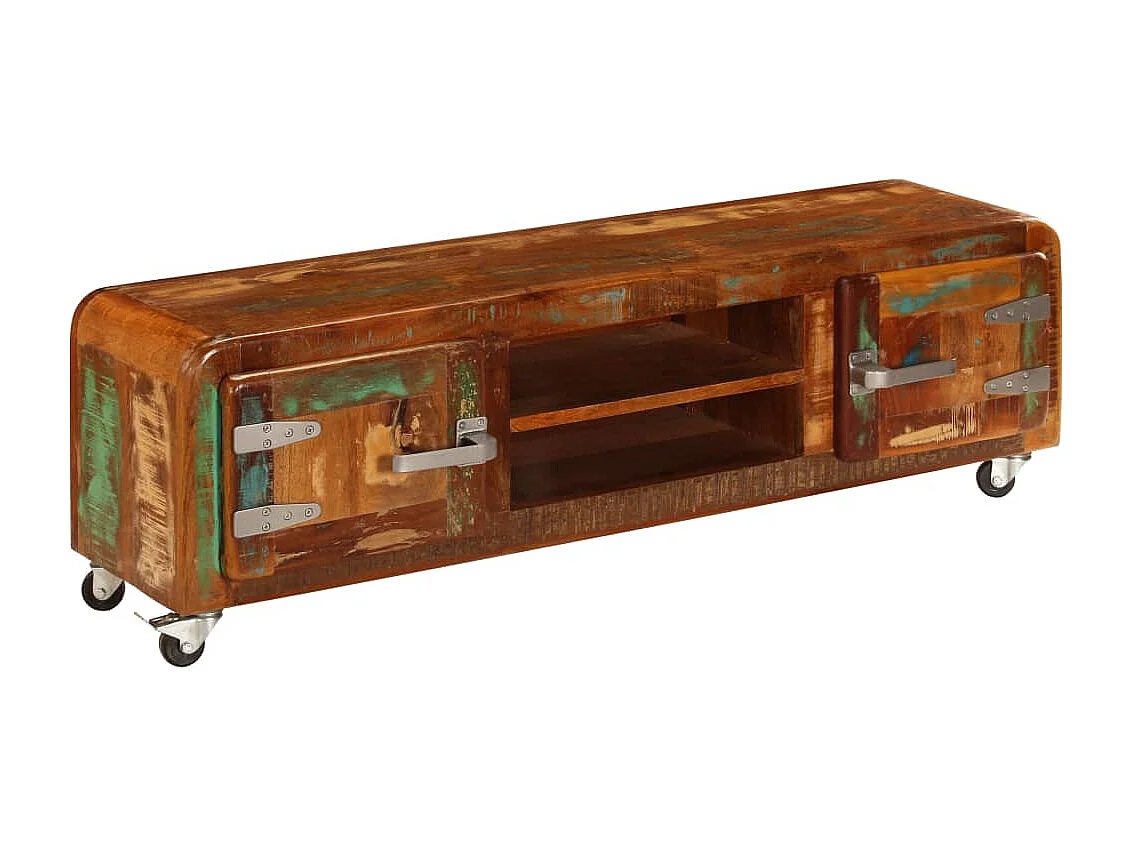 Meuble TV 120x30x36 cm Bois de récupération massif