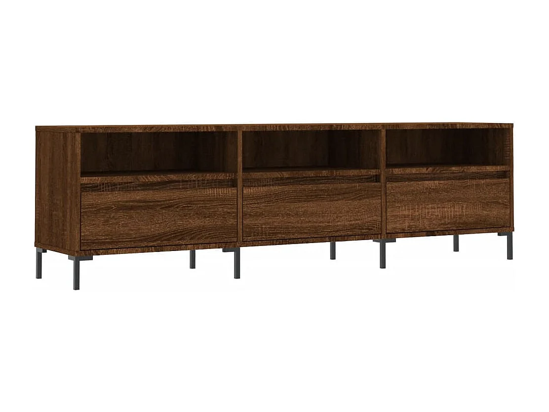 Meuble TV chêne marron 150x30x44,5 cm bois d'ingénierie