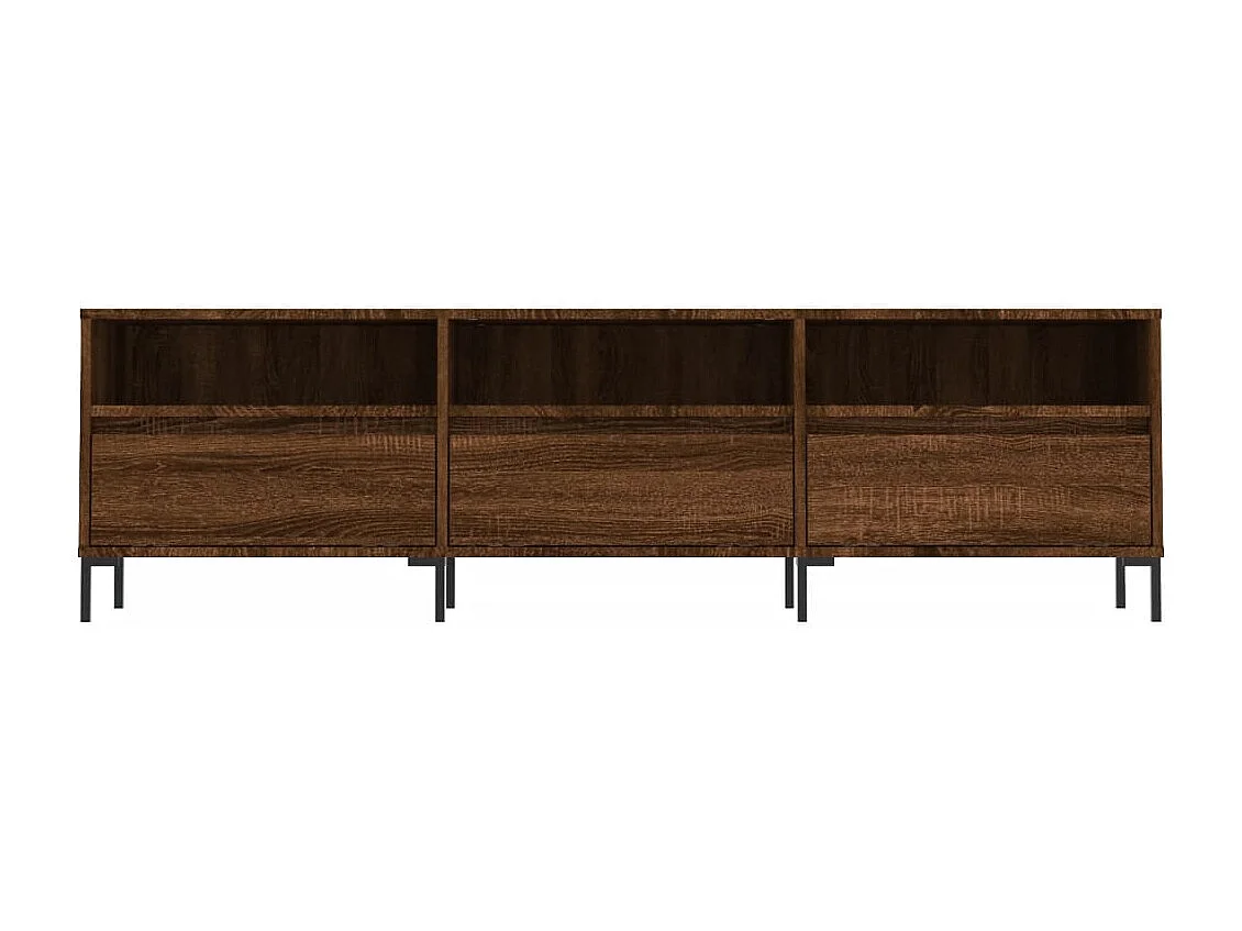 Meuble TV chêne marron 150x30x44,5 cm bois d'ingénierie