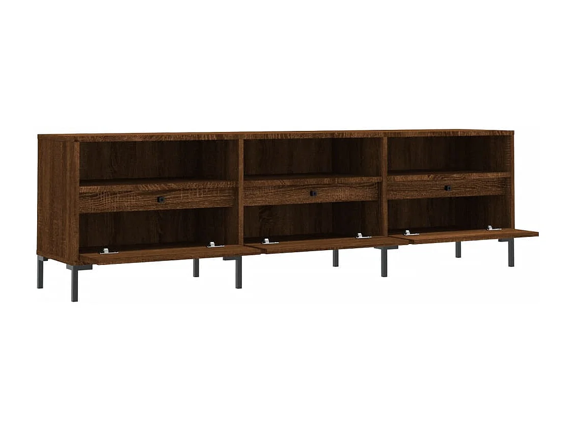 Meuble TV chêne marron 150x30x44,5 cm bois d'ingénierie