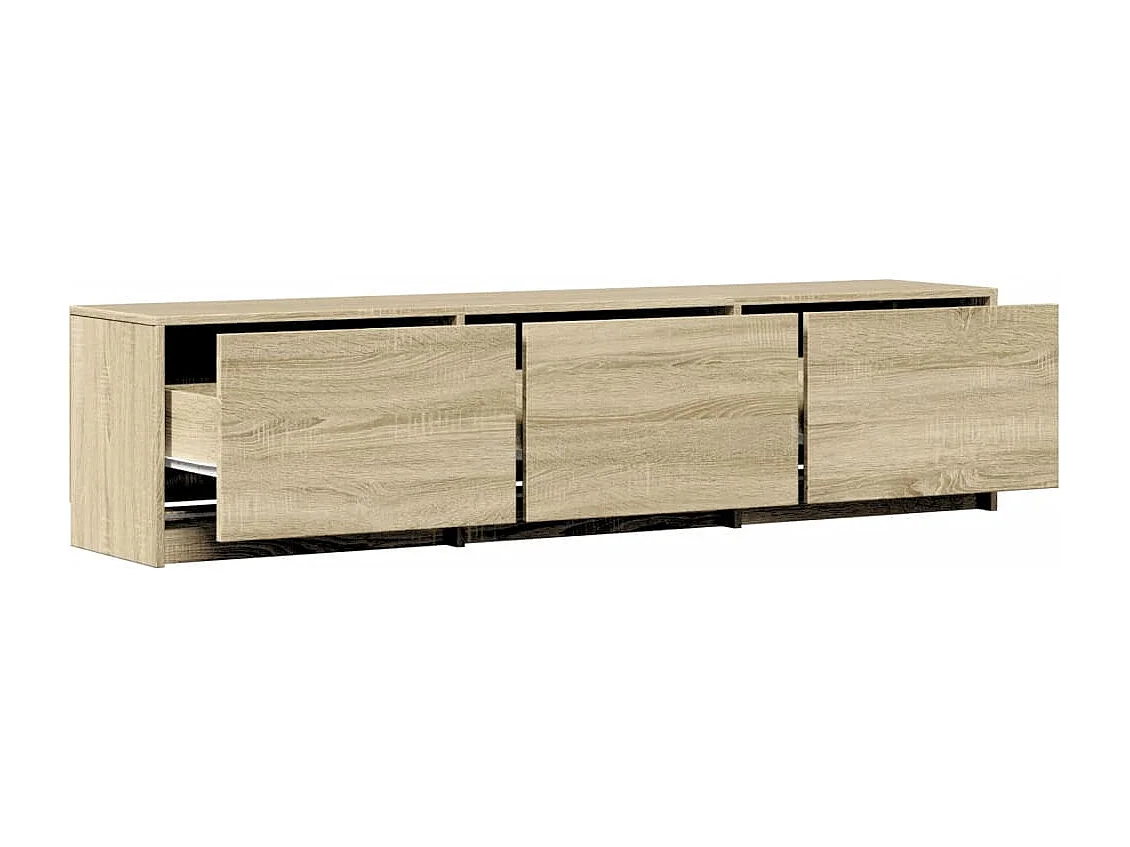 Mueble de TV LED madera de ingeniería roble Sonoma 165x34x40 cm