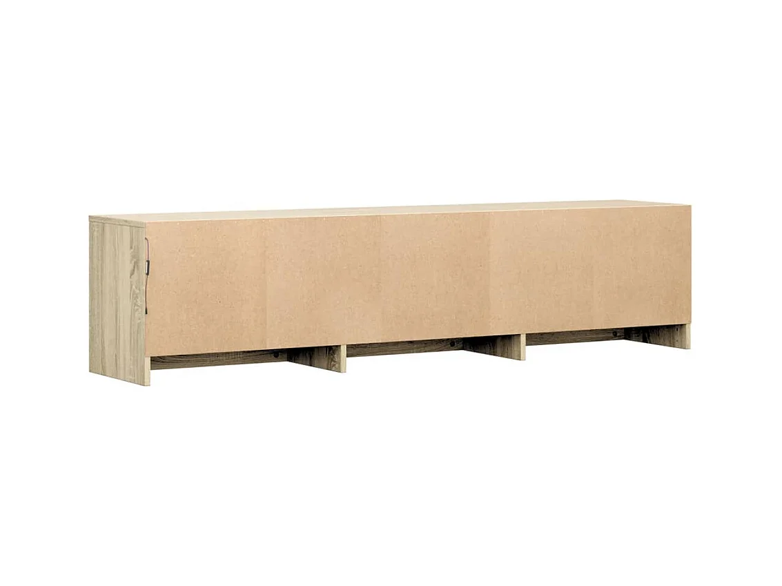 TV-Schrank mit LED-Beleuchtung Sonoma-Eiche 165x34x40 cm