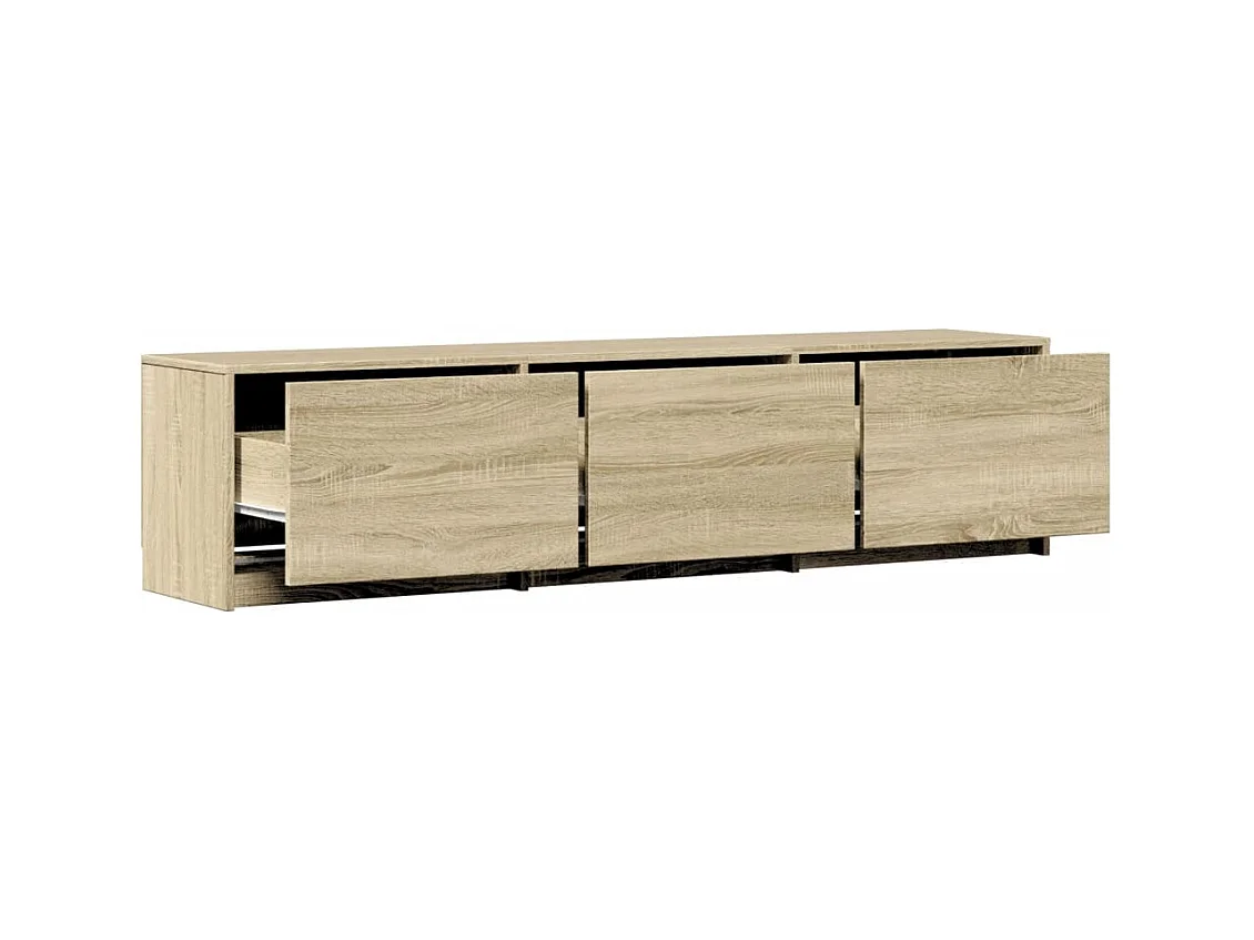 TV-Schrank mit LED-Beleuchtung Sonoma-Eiche 165x34x40 cm
