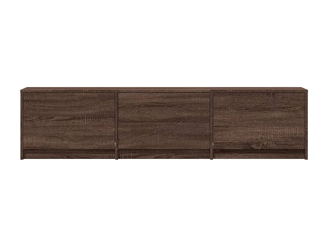 TV-Schrank mit LED-Beleuchtung Braun Eichen-Optik 165x34x40 cm