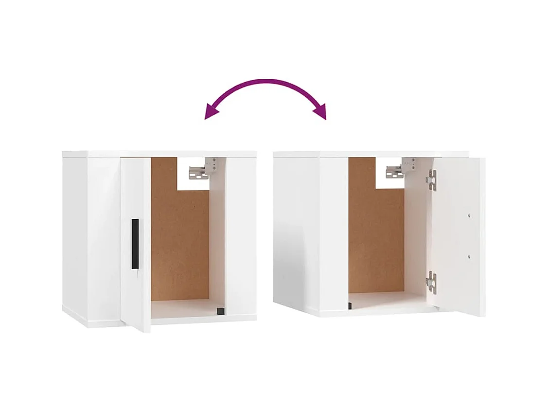 3-tlg. TV-Schrank-Set Weiß Holzwerkstoff