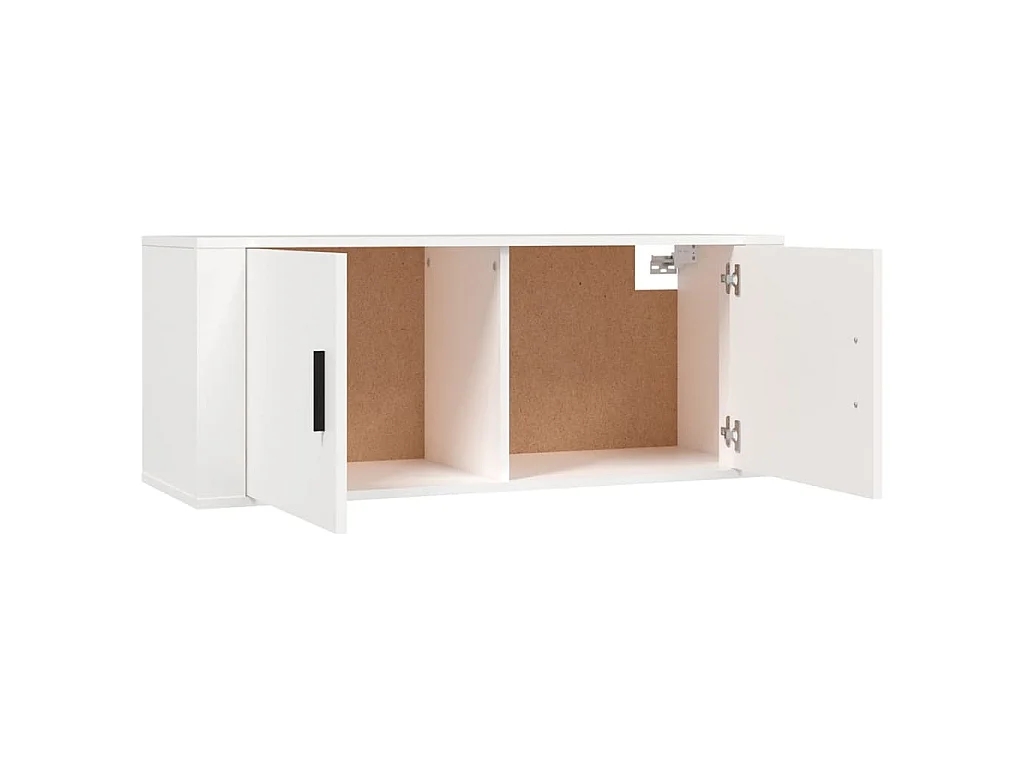 Ensemble de meubles TV 3 pcs Blanc Bois d'ingénierie