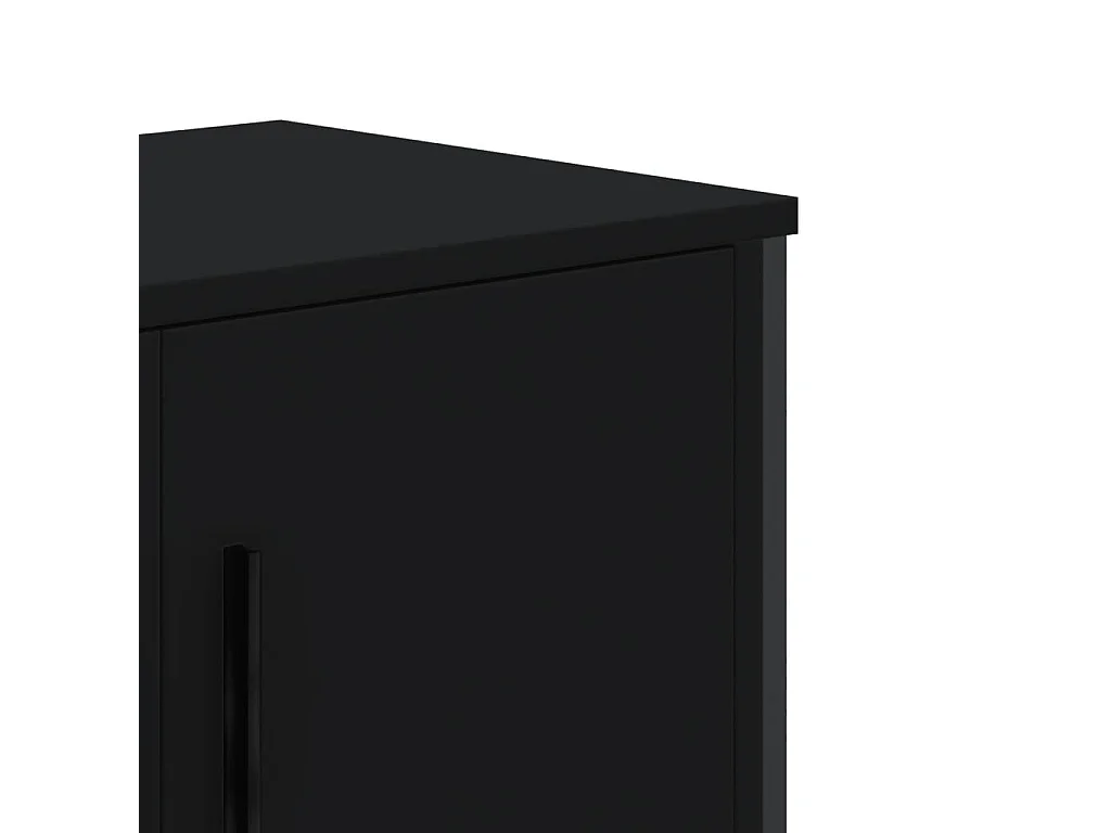 Meuble TV noir 180x34x41 cm bois d'ingénierie