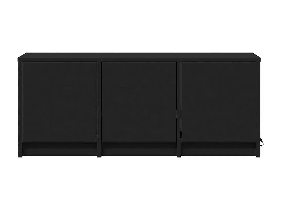 Mueble de TV con LED madera de ingeniería negro 97x34x40 cm