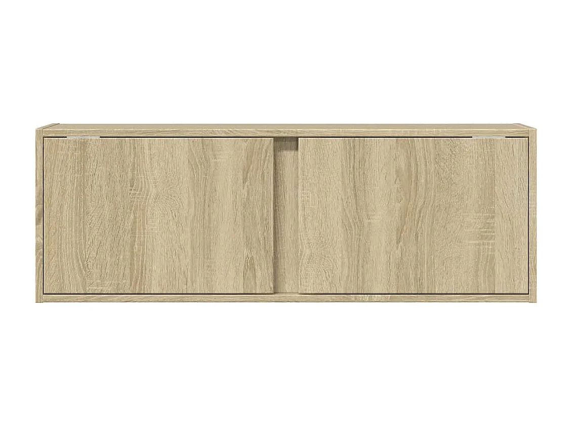 Mobile TV a Parete con Luci LED Rovere Sonoma 100x31x35 cm