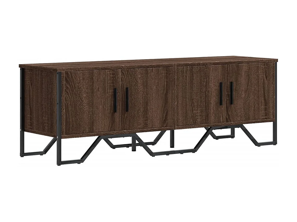 Tv-meubel 122x34x41 cm bewerkt hout bruin eikenkleurig