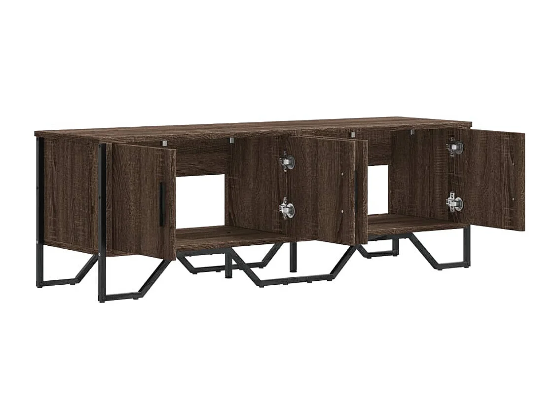 Tv-meubel 122x34x41 cm bewerkt hout bruin eikenkleurig