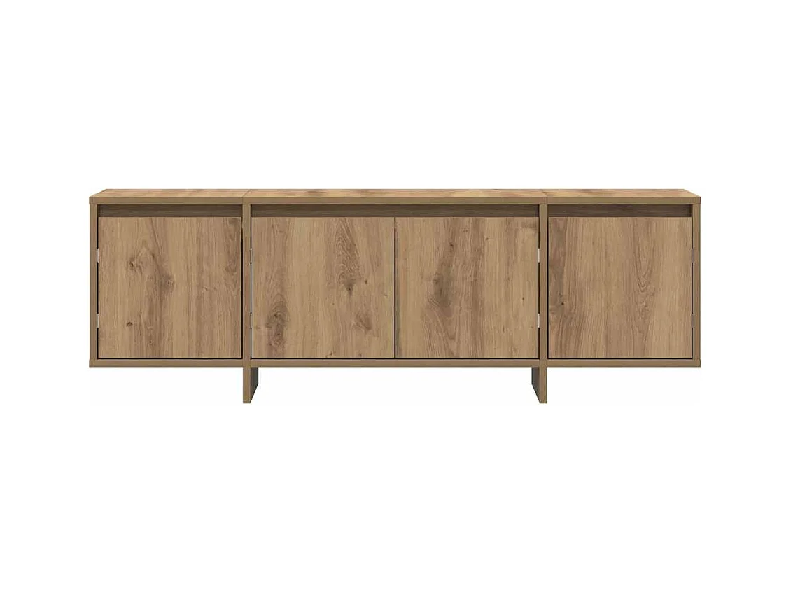 Meuble TV chêne artisanal 120x30x40,5 cm bois d'ingénierie