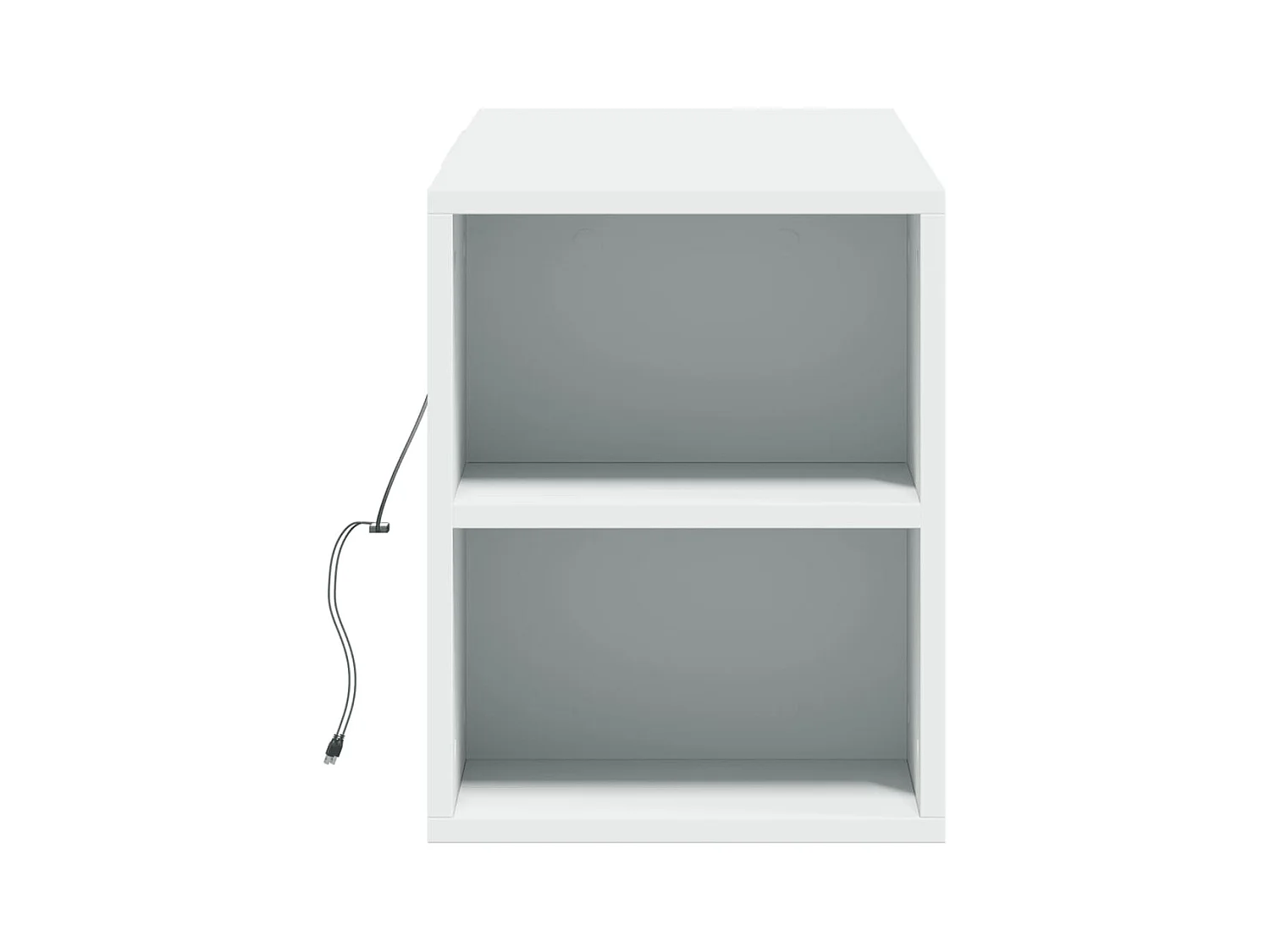 Meuble TV mural avec lumières LED blanc 135x31x39,5 cm