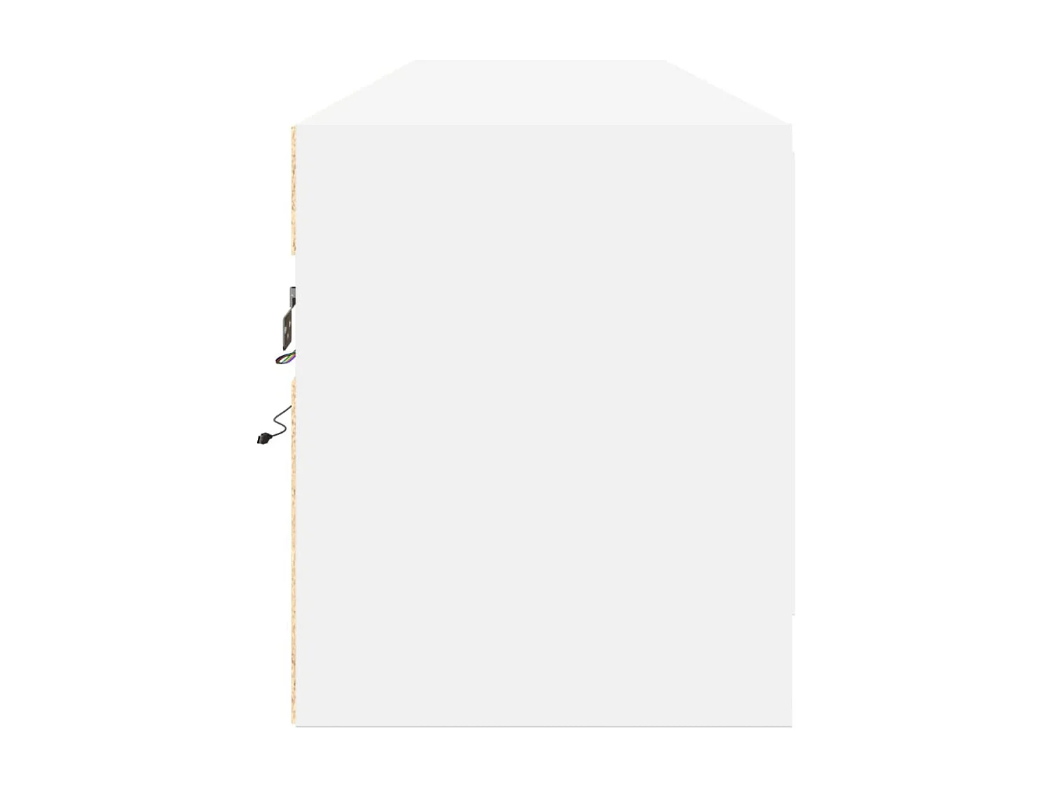 Tv-wandmeubel met LED-verlichting 180x31x38 cm wit