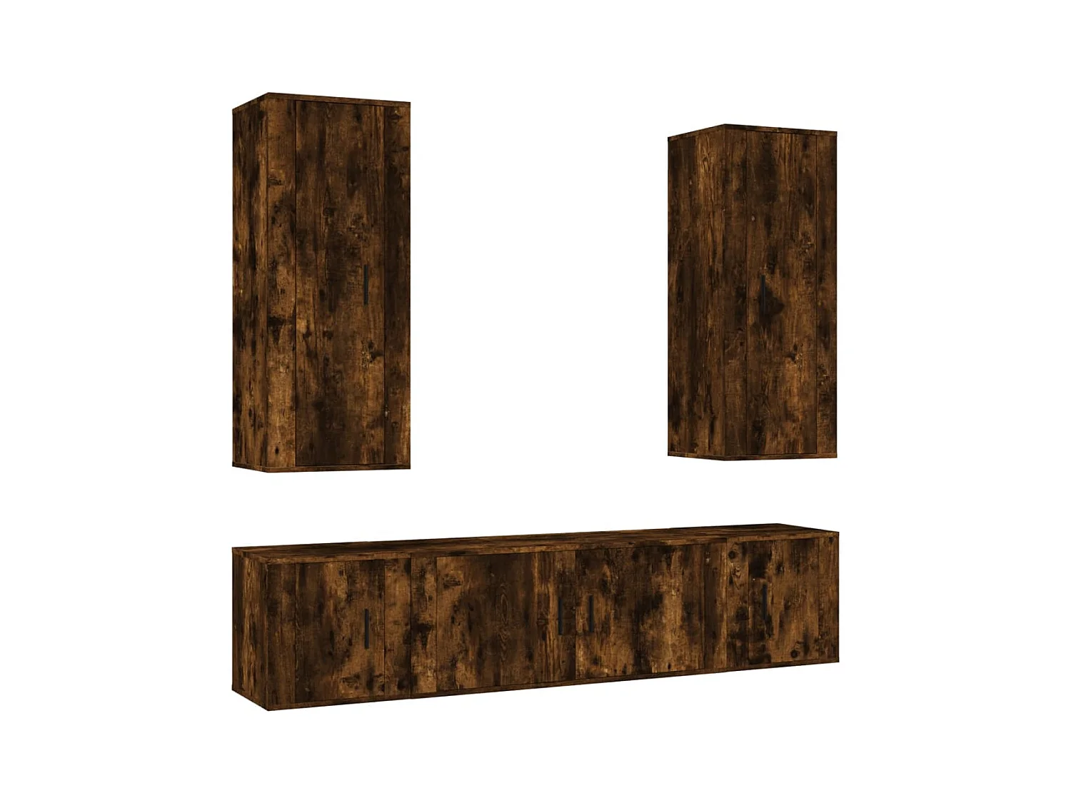 Ensemble de meubles TV 5 pcs Chêne fumé Bois d'ingénierie