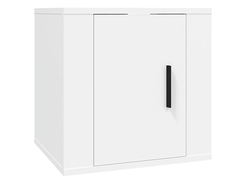 Set Mobili Porta TV 8pz Bianco in Legno Multistrato