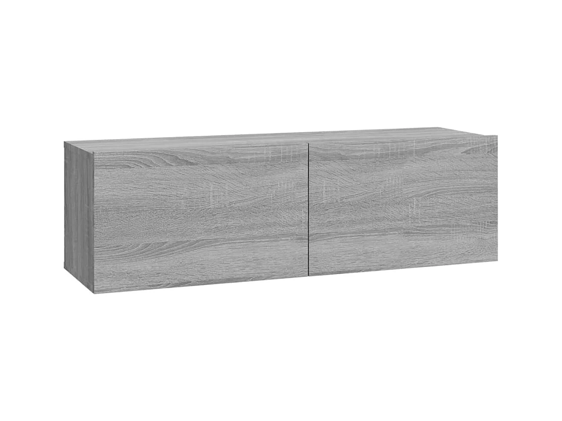 Set di Mobili Porta TV 5 pz Grigio Sonoma in Legno Multistrato