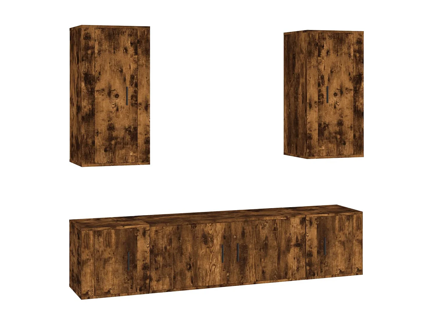 Ensemble de meubles TV 5 pcs Chêne fumé Bois d'ingénierie