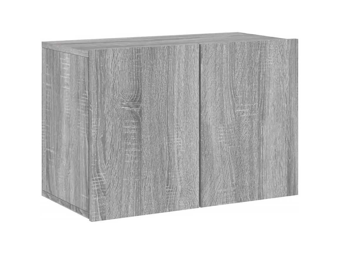 5 pcs móveis de parede p/ TV derivados de madeira cinza sonoma