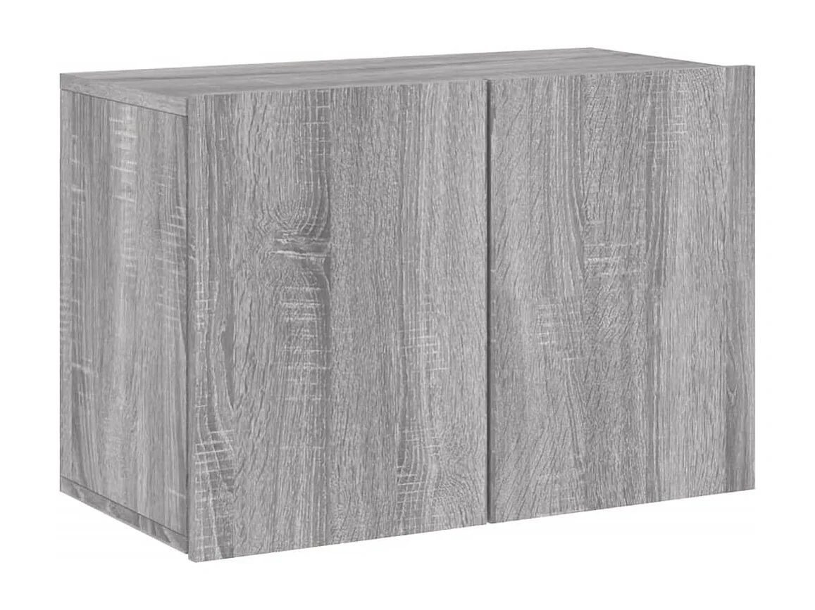 Unités murales TV 5 pcs sonoma gris bois d'ingénierie