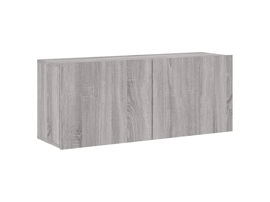 Mobili TV a Muro 5pz Grigio Sonoma in Legno Multistrato