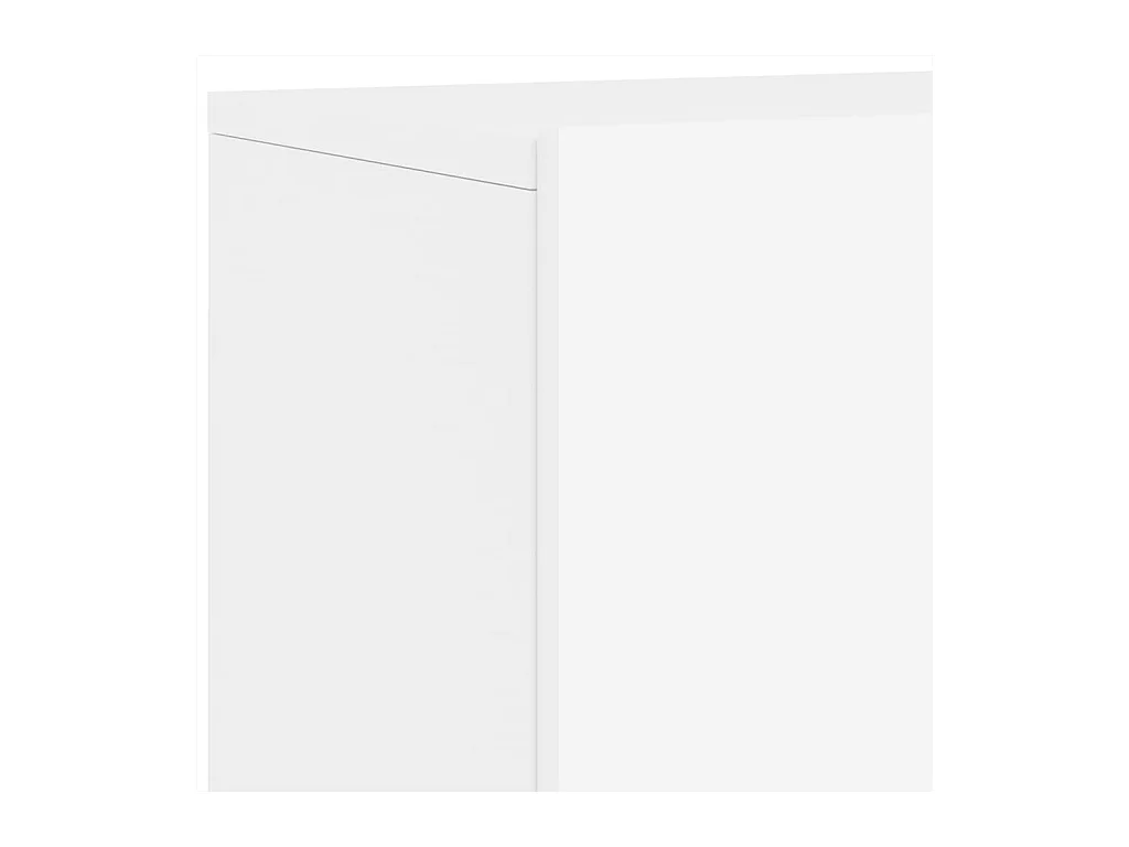 Mobili TV a Muro 5pz Bianchi in Legno Multistrato