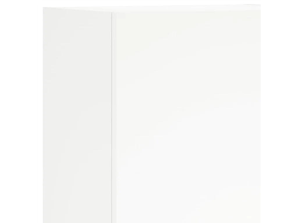 Unités murales TV 5 pcs blanc bois d'ingénierie