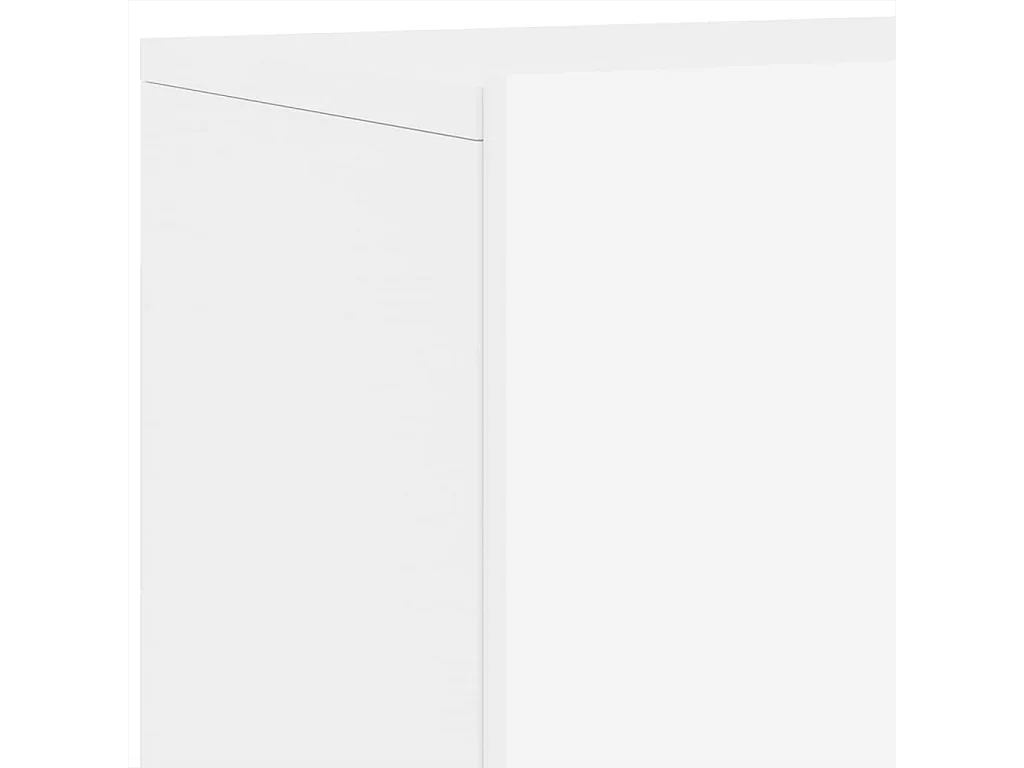 Unités murales TV 5 pcs blanc bois d'ingénierie