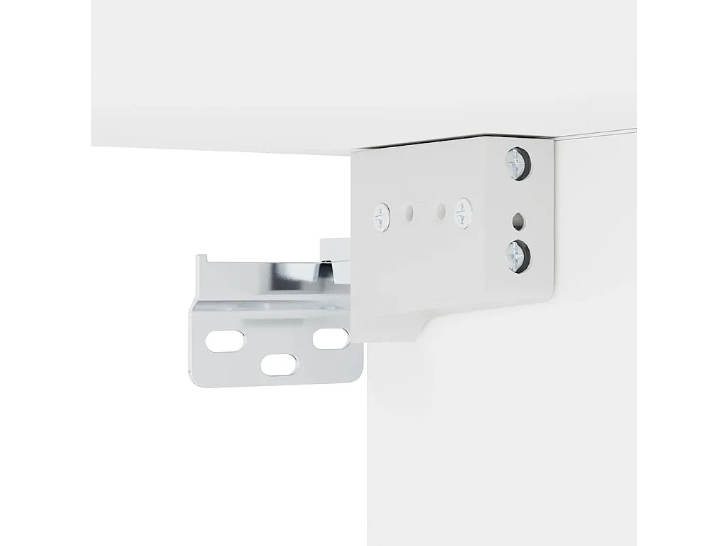 Mobili TV a Muro 5pz Bianchi in Legno Multistrato