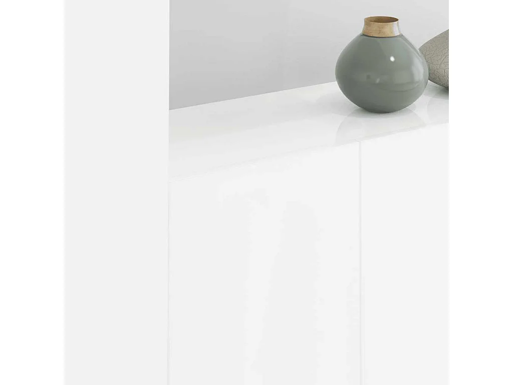Unités murales TV 5 pcs blanc bois d'ingénierie