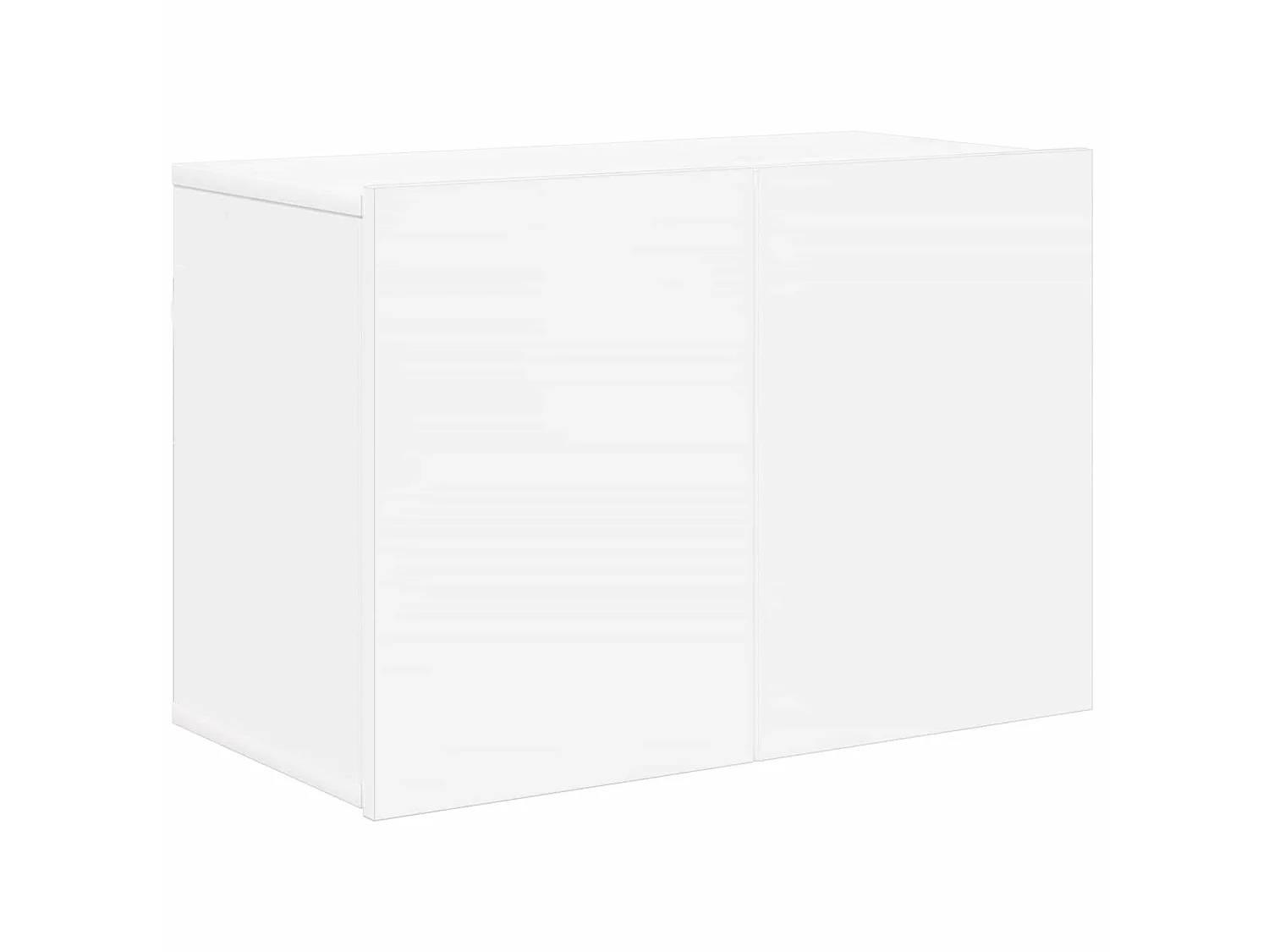 Unités murales TV 5 pcs blanc bois d'ingénierie