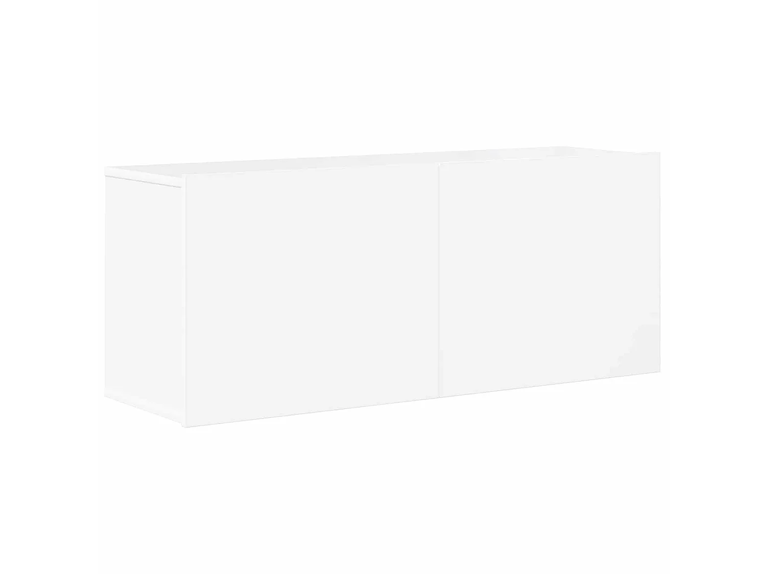 Unités murales TV 5 pcs blanc bois d'ingénierie